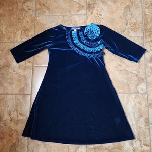 Blue Pearl Girls Dress – Size 10, Stretch Knit